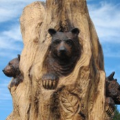 New bear carving at L.L. Bean, Freeport